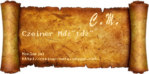 Czeiner Máté névjegykártya